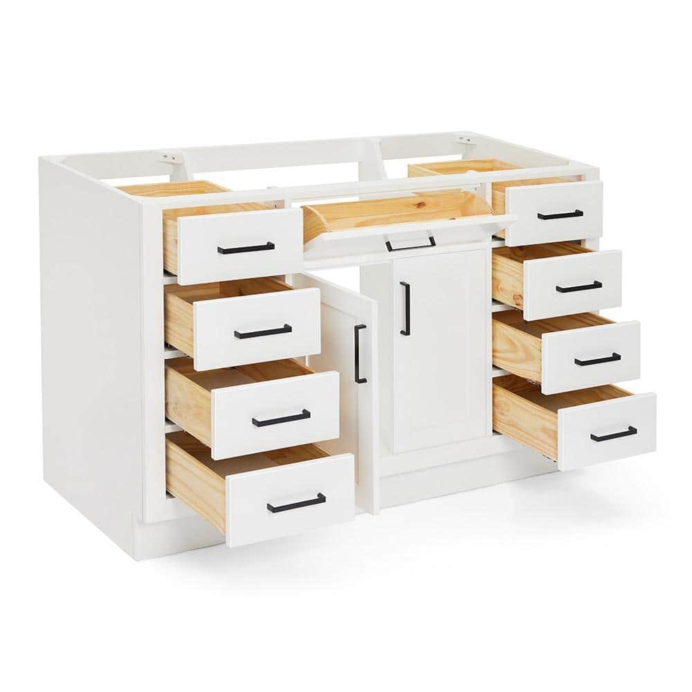 Ariel T054s-Bc Hepburn 54" Single Free Standing Vanity Cabinet Only - White