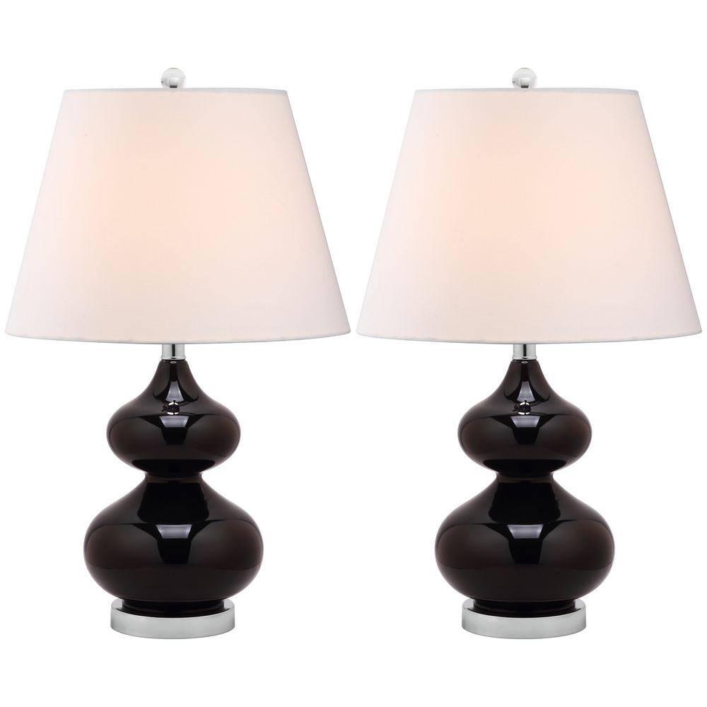 Eva Double Gourd Table Lamp (Set of 2) - Black - Safavieh.