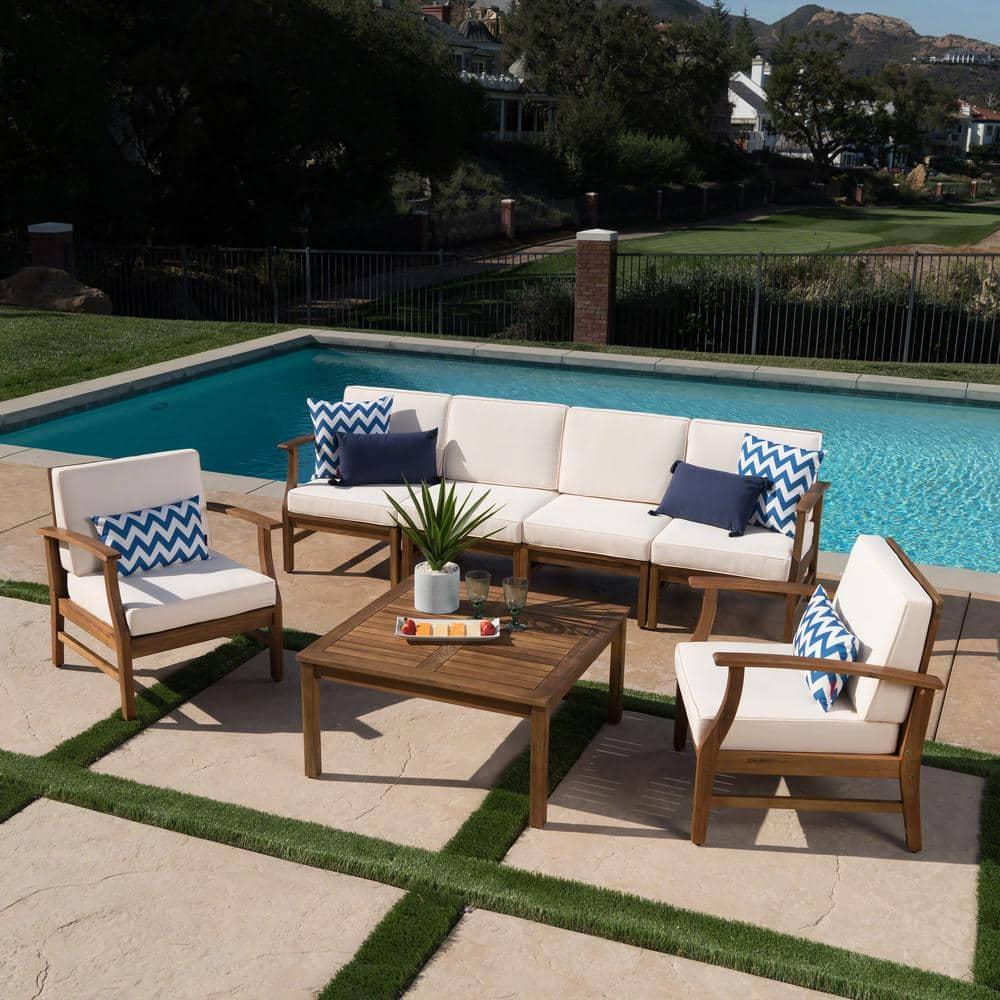 Highland Dunes Hulda 7 Piece Sectional Seating Group with Cushions