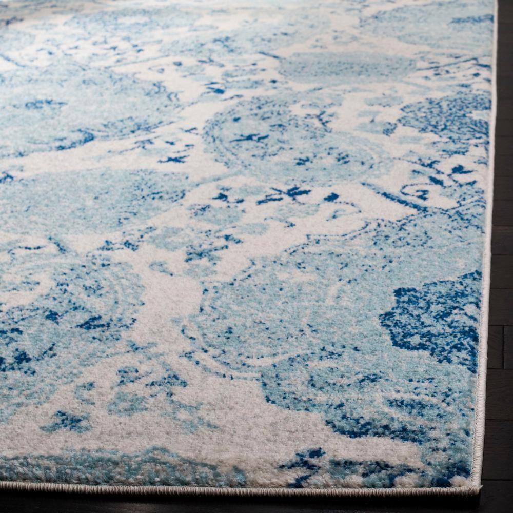 SAFAVIEH Madison Hope Floral Area Rug, Cream/Turquoise, 12' x 15'