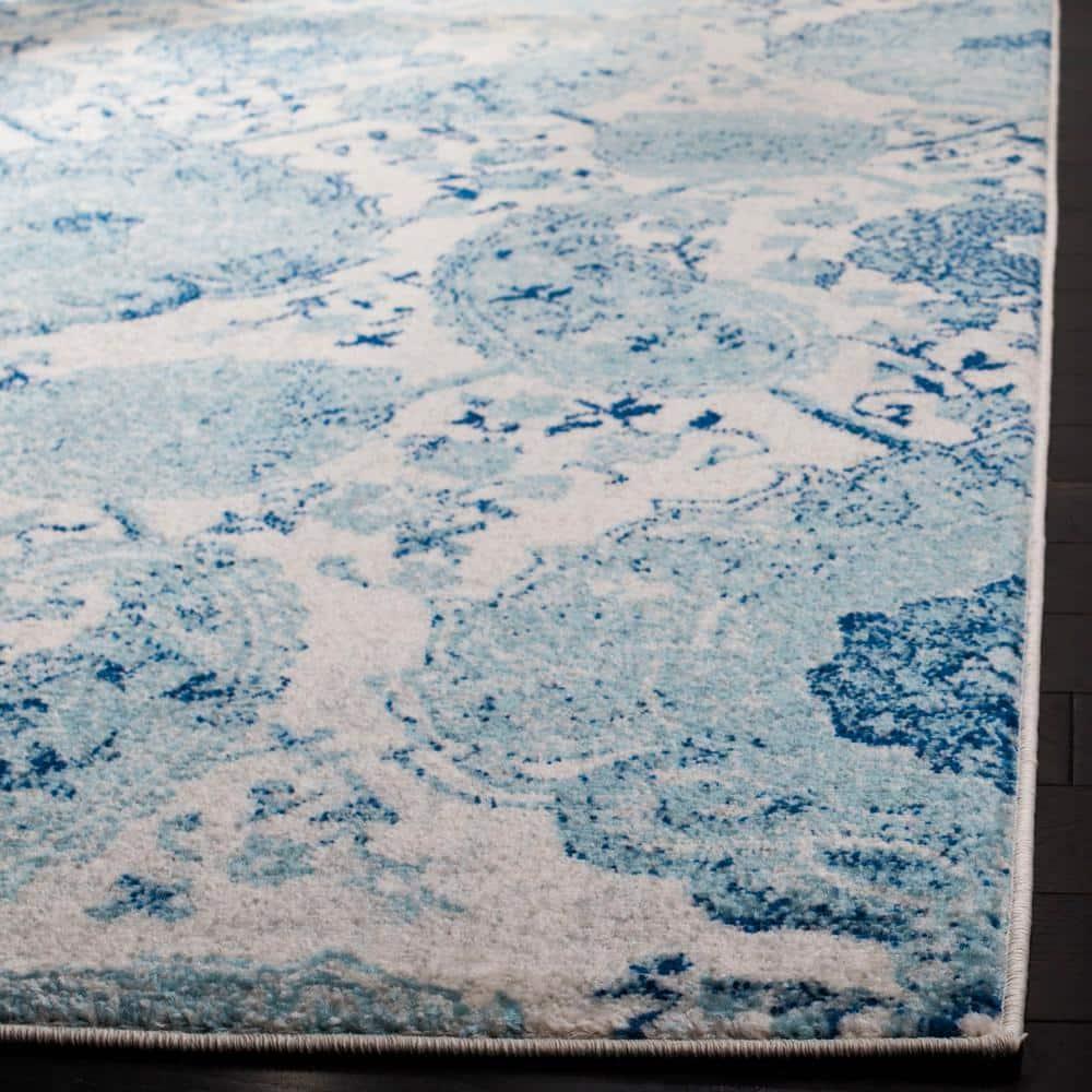 Madison MAD600 Power Loomed Indoor Area Rug - Cream/Turquoise - 4'x6' - Safavieh