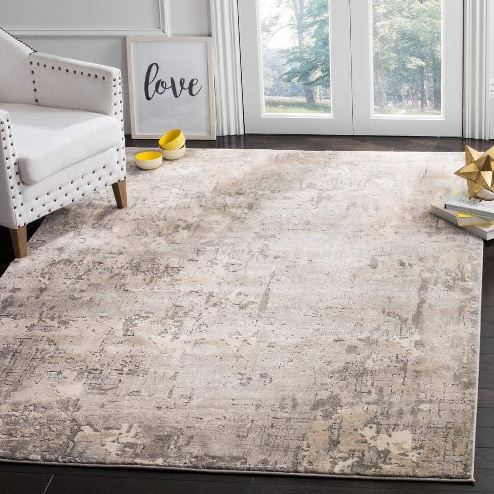 Meadow 100 MDW178 Power Loomed Indoor Area Rug - Grey - 4'x6' - Safavieh
