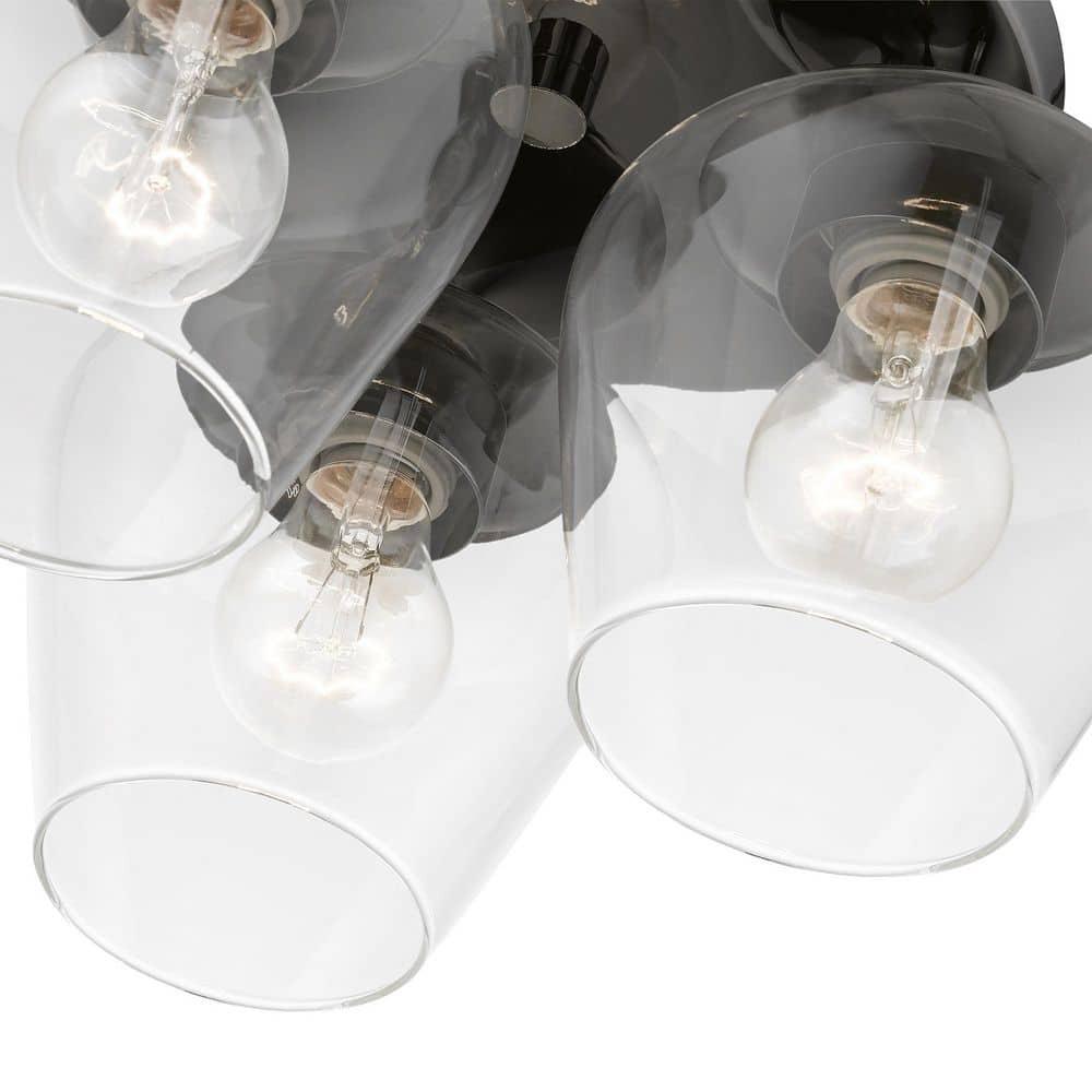 Livex Lighting Willow 3 - Light Flush Mount in  Black Chrome