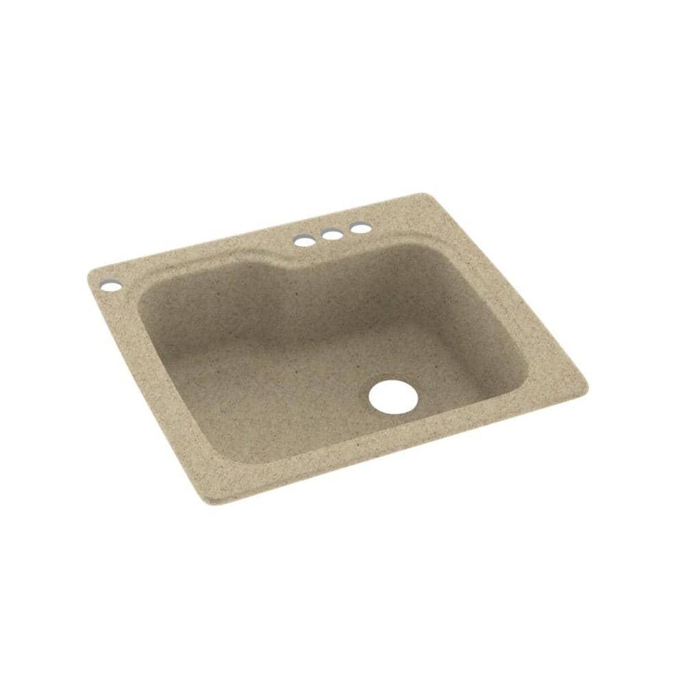 25'' L Single Bowl Solid Surface Kitchen Sink