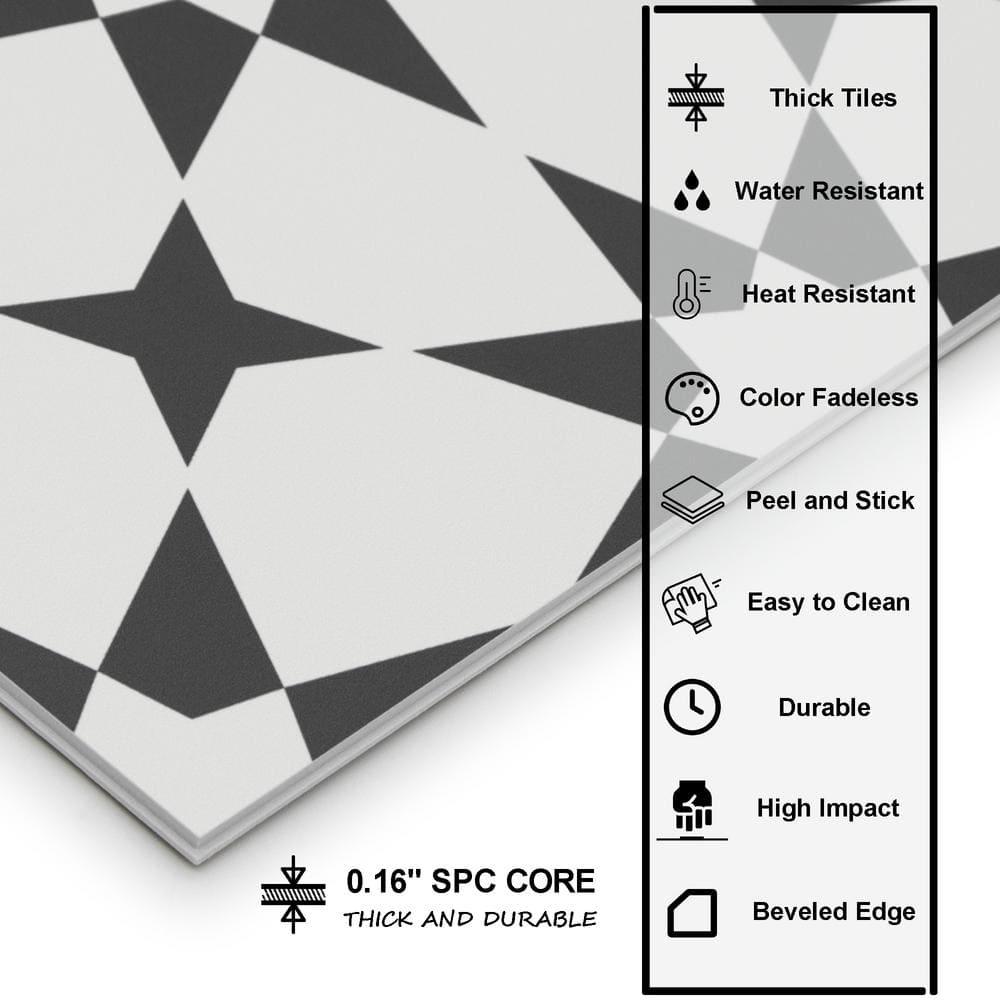 9" W x 9" L Peel & Stick Floor Tile Marrakech Luxury Vinyl Flooring