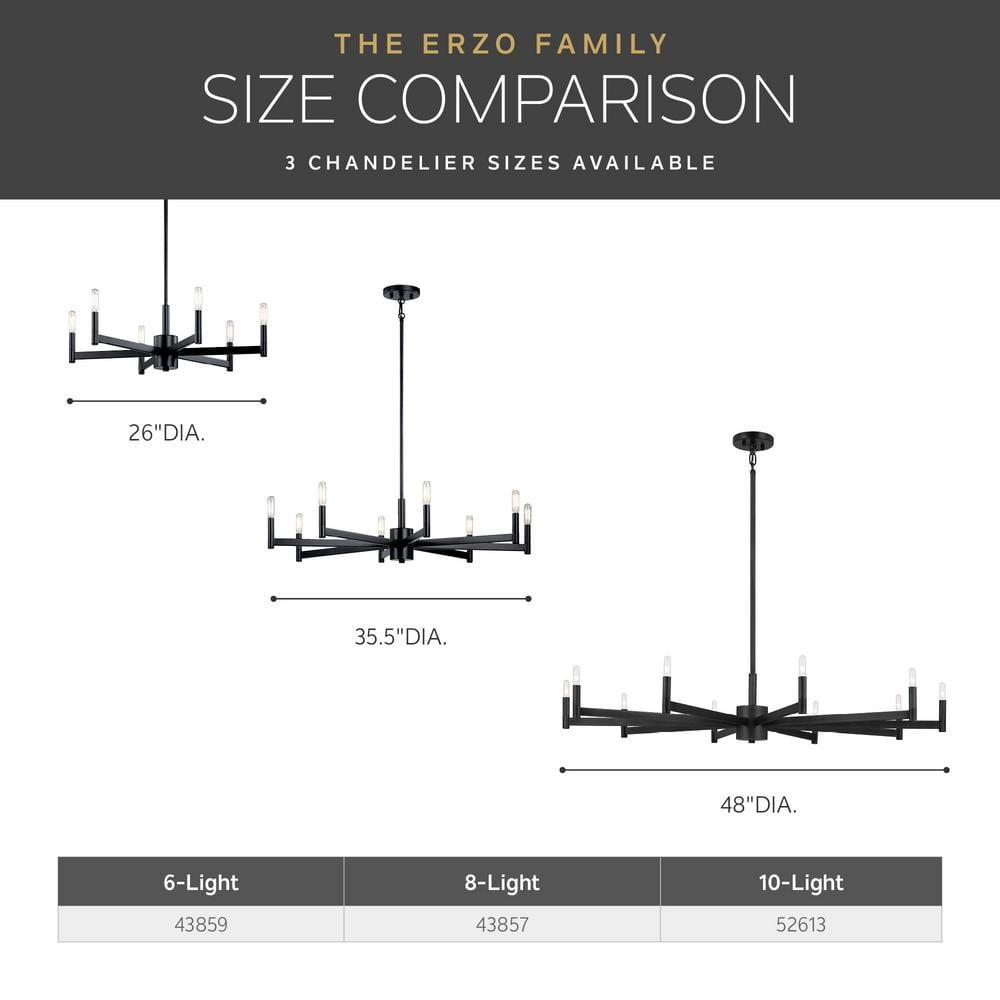Tuscany 8 Light Metal Dimmable Chandelier