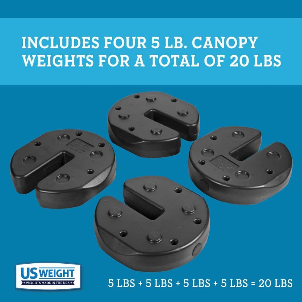 US Weight 20lb Canopy Weight Set for Securing Canopies, Tents, and Umbrellas at Outside Events