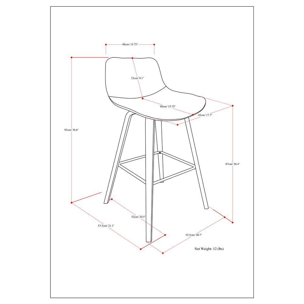 Simpli Home Randolph Bentwood Counter/ Bar Height Stool (Set of 2)