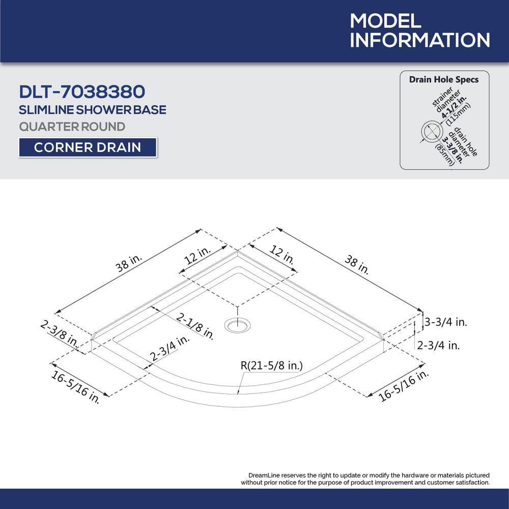Prime 38" W x 38" D x 76.75" H Round Sliding Shower Enclosure with Base Included