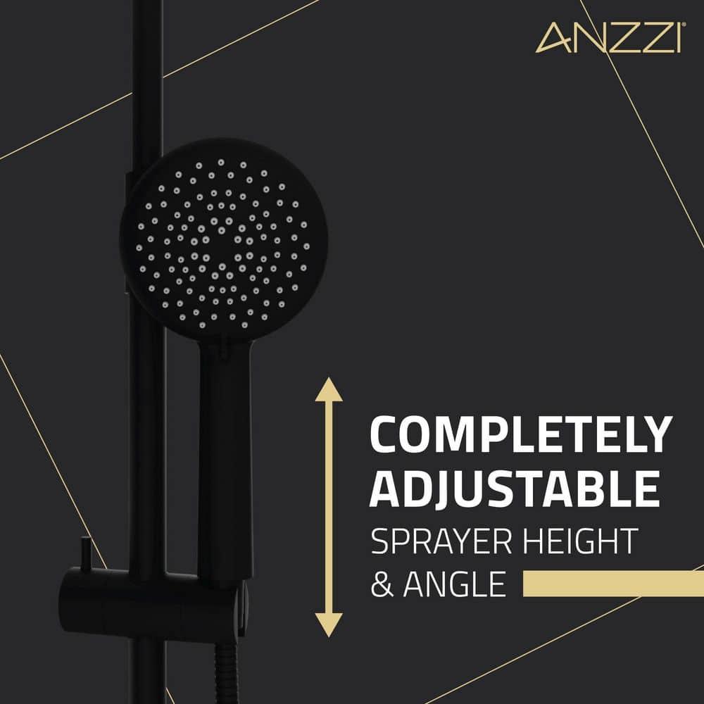 Heavy Rainfall Stainless Steel Shower Bar with Hand Sprayer