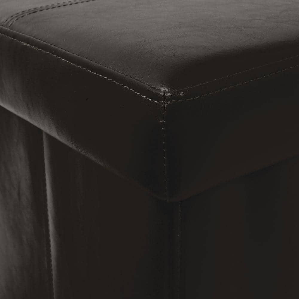 American Furniture Classics American Furniture Classics Model 512 Foldable Tufted Storage Bench - Dark Brown