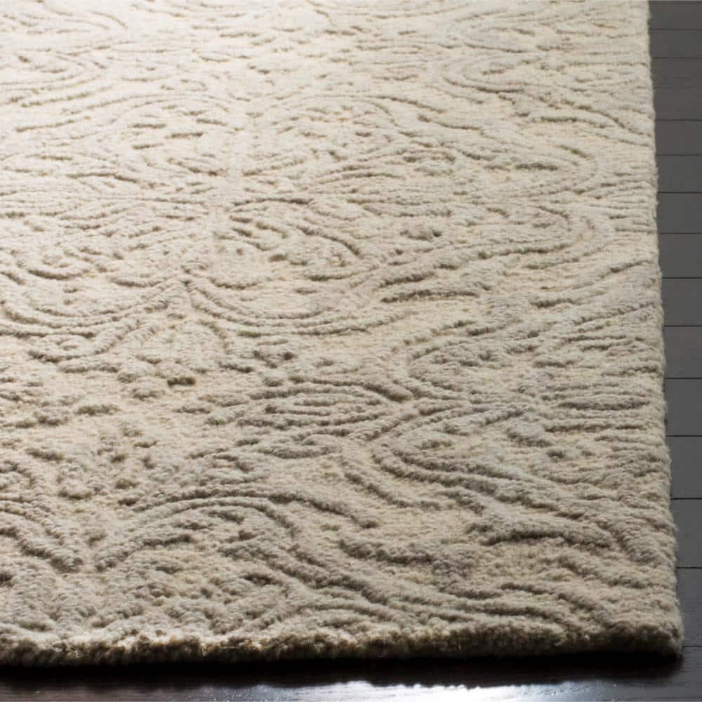 Blossom BLM103 Hand Tufted Area Rug - Ivory/Grey - 3'x5' - Safavieh.