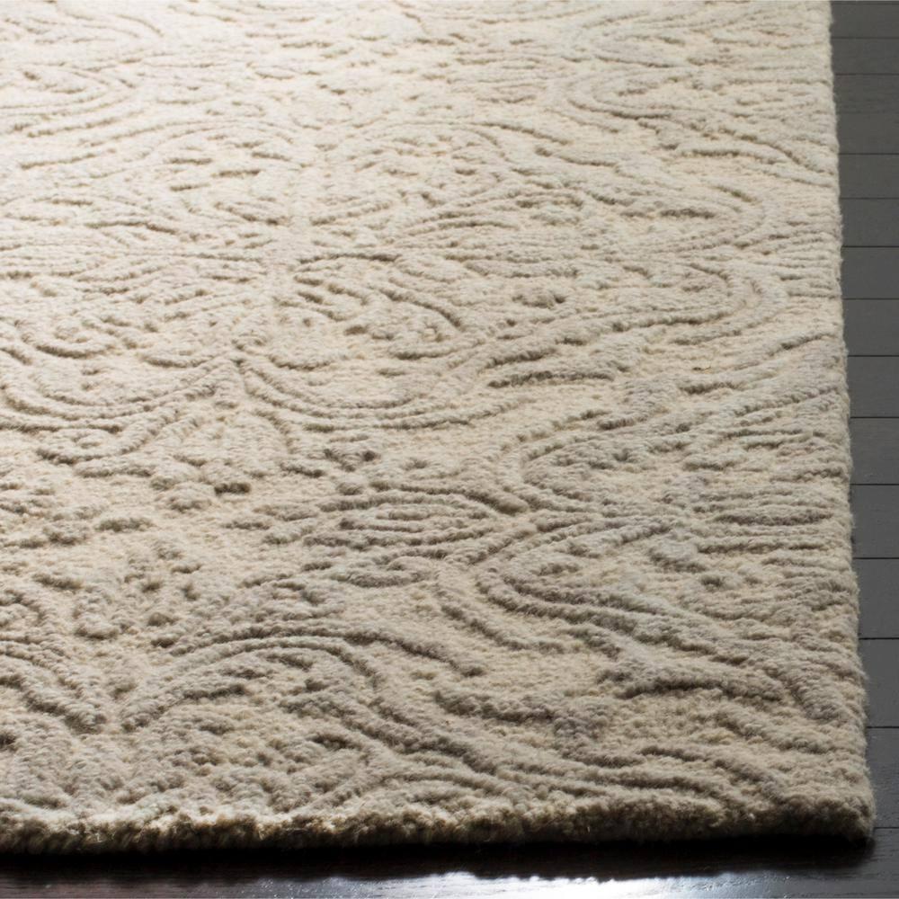 Blossom BLM103 Hand Tufted Area Rug - Ivory/Grey - 8'x8' - Safavieh.
