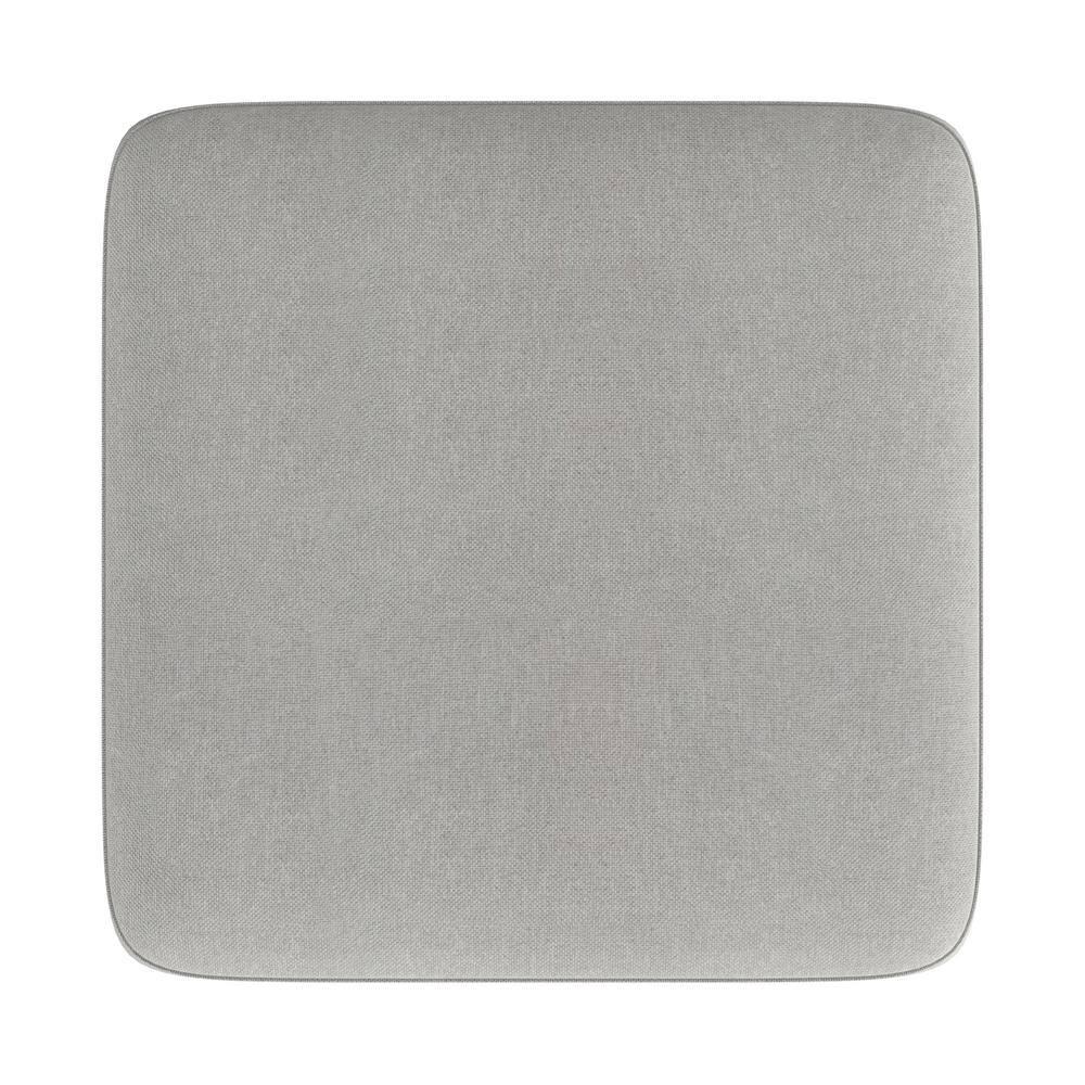 Hillsdale Furniture 18.5" Somerset Backless Wood Vanity Stool Fog: Padded Ottoman Bench, Polyester Upholstery