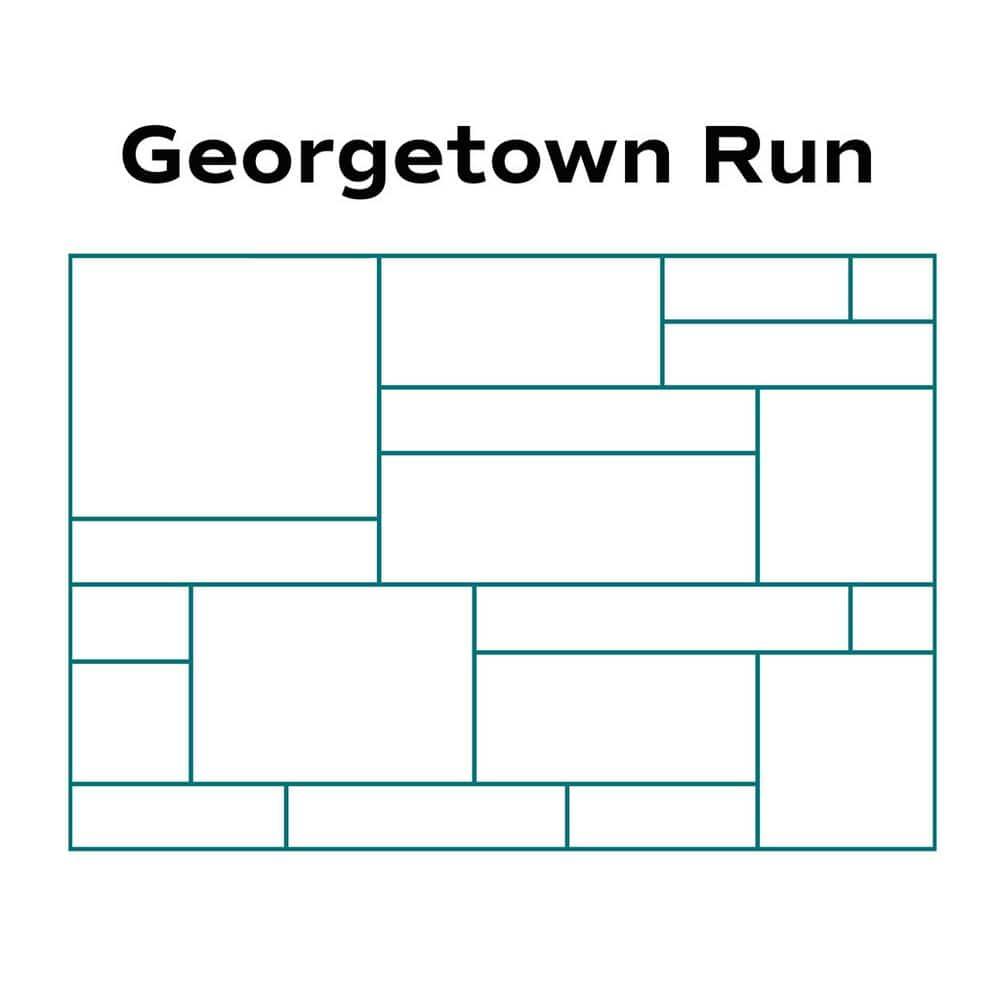 Georgetown Run Flat Faux Stone Non-Rated Wall Paneling Indoor-Outdoor (Random Width + Length, 14.25 sq. ft. per box)