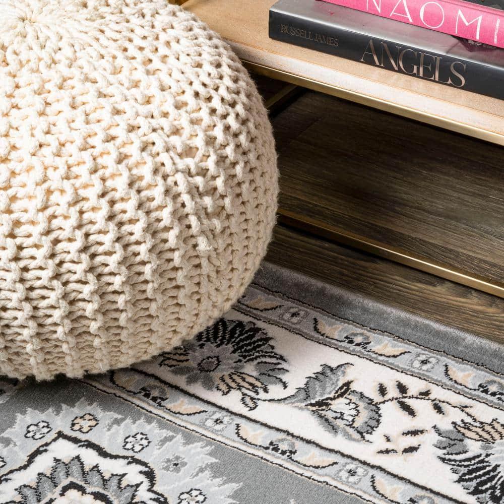 2'x10' Cherie French Cottage Runner Rug, Gray/Cream - JONATHAN Y
