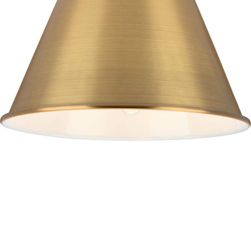 P350199-163-Progress Lighting-Hinton - 1 Light Flush Mount-Vintage Brass Finish