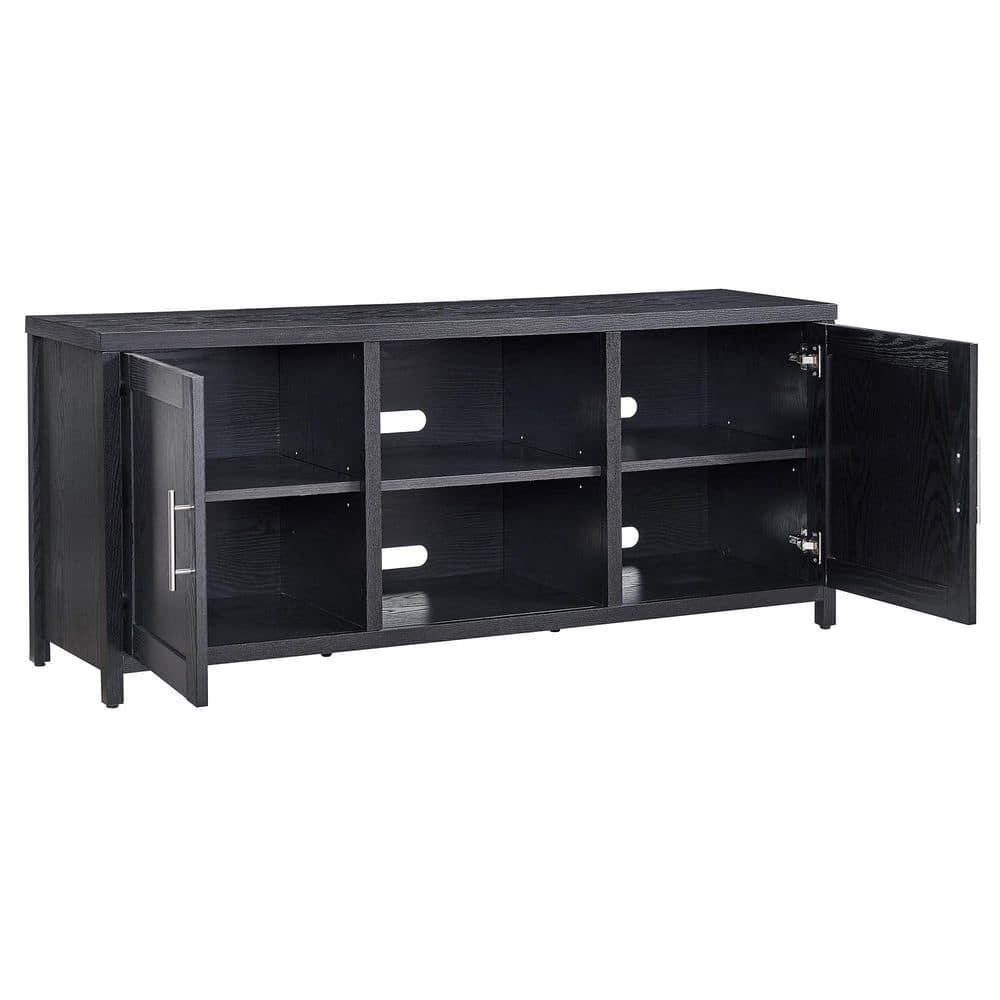 Evelyn&Zoe Strahm Rectangular TV Stand for TV's up to 65", Black Grain