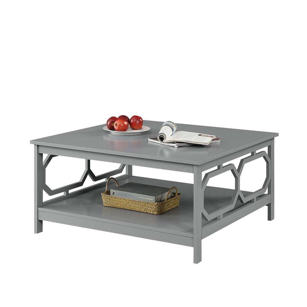 Omega Square 36" Coffee Table, Gray