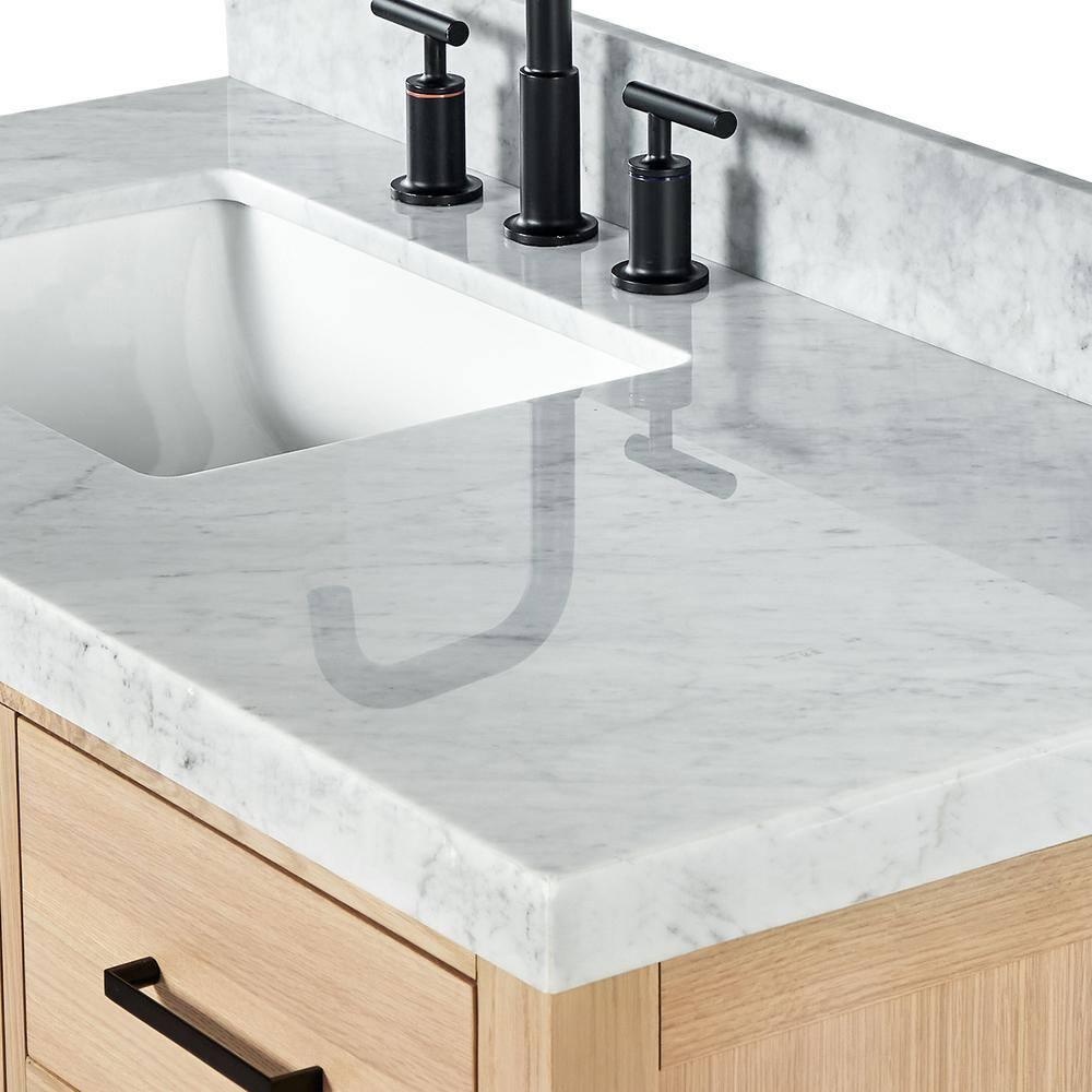 Cambridge 42'' Single Bathroom Vanity with Carrara Marble Top