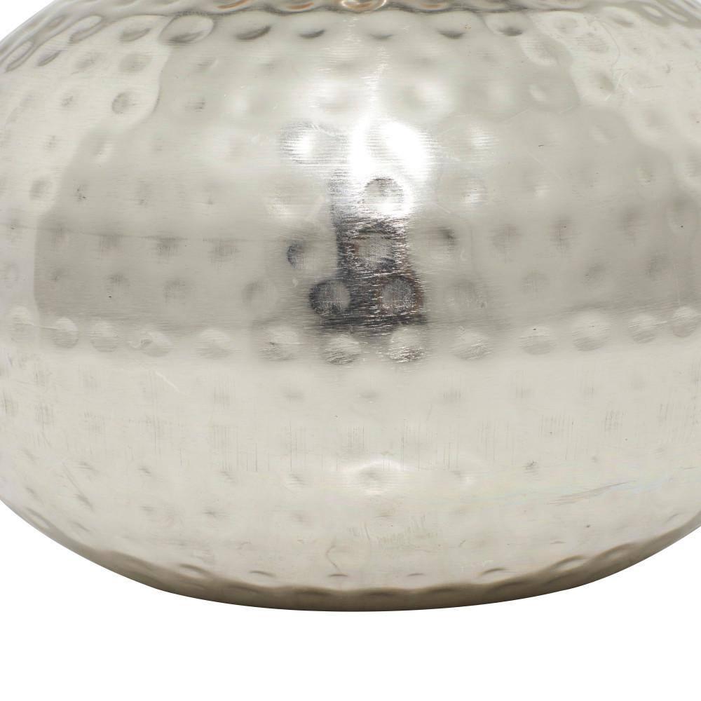 World Menagerie Lee Metal Hammered Silver Decorative Jars with Wood Lid
