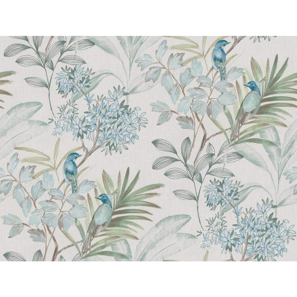 York Wallcoverings Handpainted Songbird Peel & Stick Floral Roll