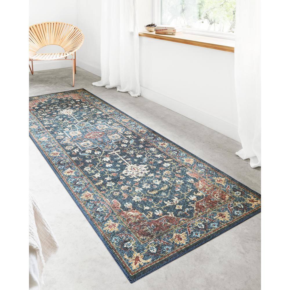 Loloi II Skye Collection SKY-08 Denim/Brick 2'-0" x 5'-0" Accent Rug