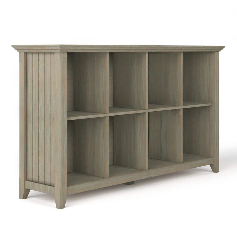 Simpli Home Acadian 57"W Solid Wood Storage Console Table