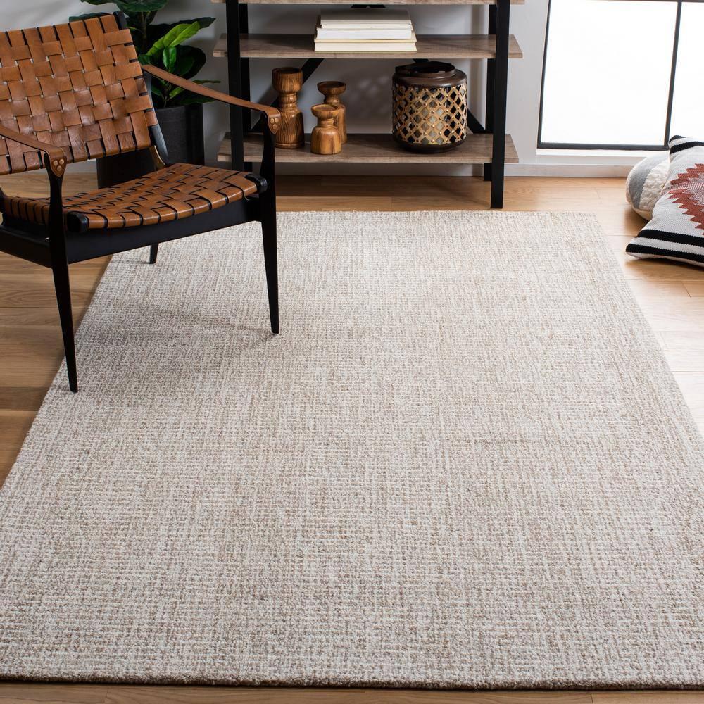 Abstract ABT468 Handmade Indoor Area Rug - Ivory/Gray - 4'x6' - Safavieh