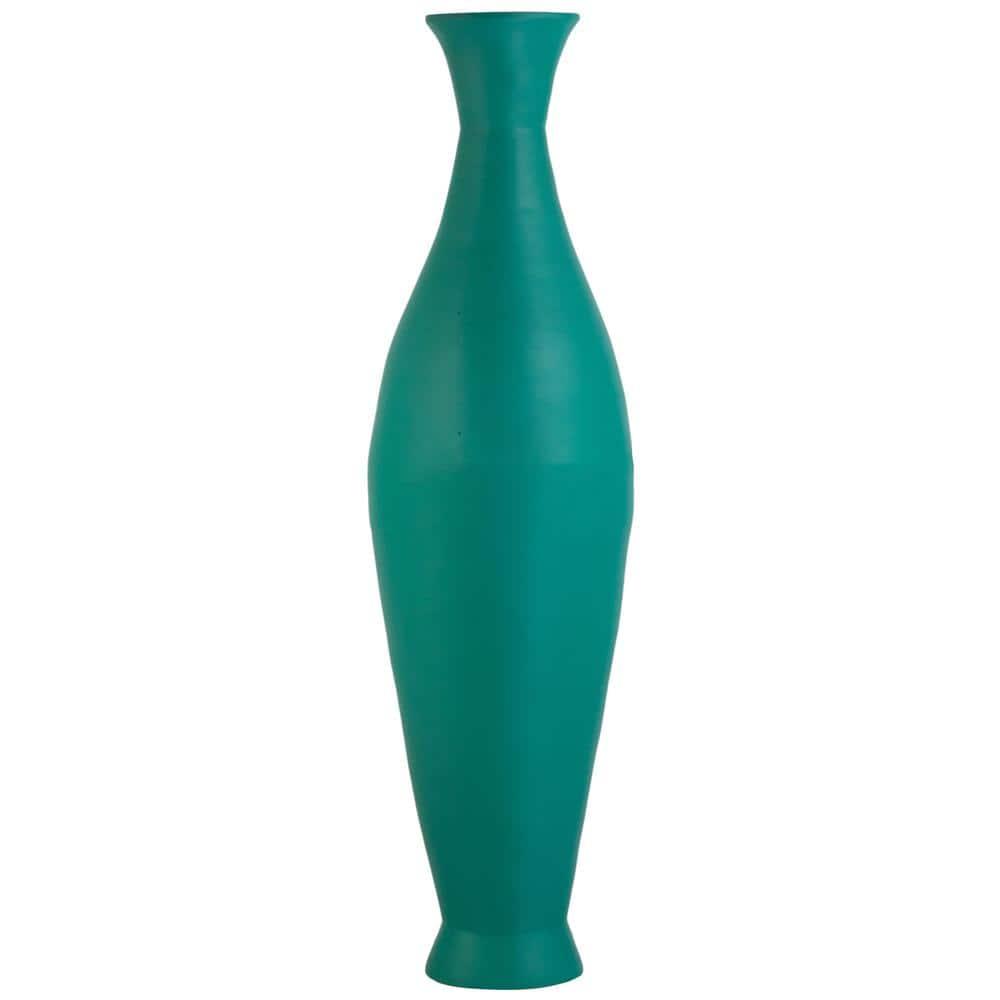 Uniquewise Modern Bamboo Floor Vase - Decorative 43-inch Vase for Living Room, Dining Room, or Entryway - Fill with Dried Branches or Flowers, Green