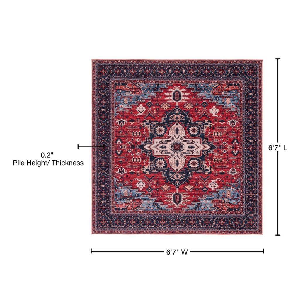 Mistana™ Chenier Oriental Red/Navy Area Rug