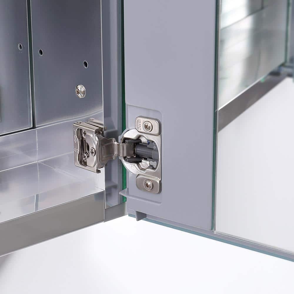 Senza Recessed/Surface Mount Rectangular Frameless Bathroom Medicine Cabinet