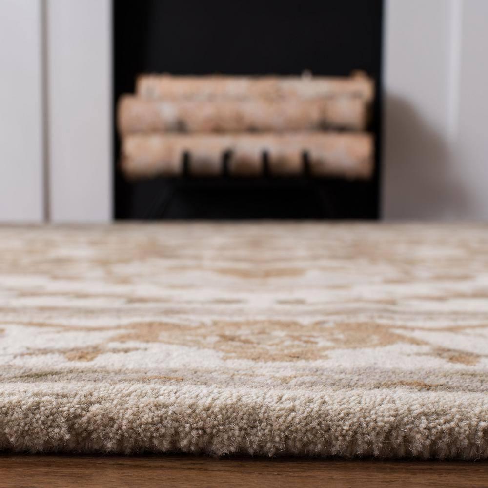 Royalty ROY700 Hand Tufted Indoor Accent Rug - 4'x6' - Beige/Sage - Safavieh