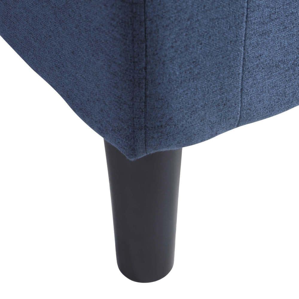Convenience Concepts Take-a-Seat Churchill Accent Chair with Ottoman, Blue Fabric