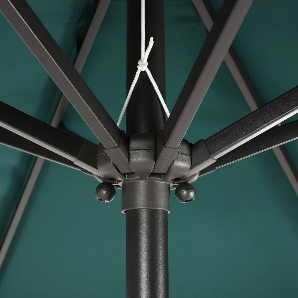 Westin Outdoor 9 Ft Patio Market Umbrella with Tilt & Crank, Dark Green