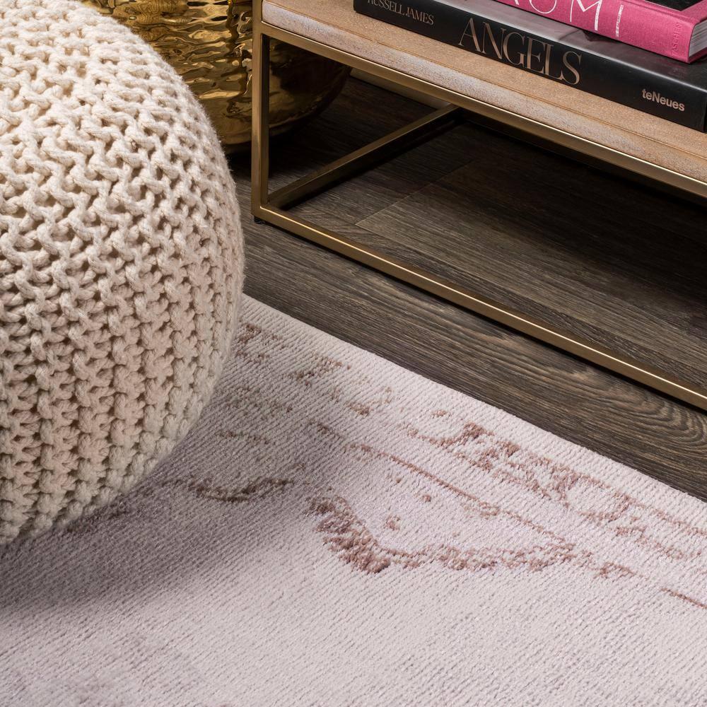 8'x10' Alhambra Ornate Medallion Modern Area Rug, Cream/Red - JONATHAN Y