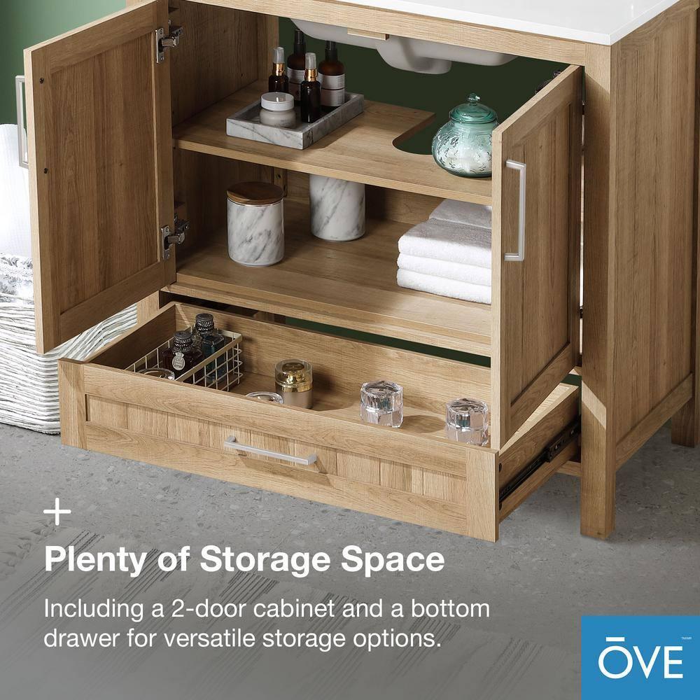 OVE Decors Kansas 30" Single Bathroom Vanity, in White Oak Finish & Reviews | Wayfair