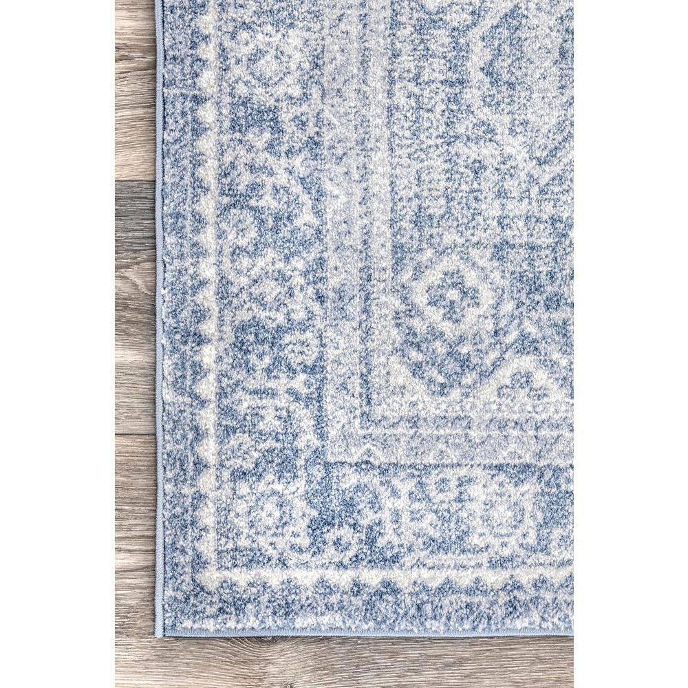 Nuloom Isla Medallion 4x6 Indoor Area Rug for Living Room Bedroom Dining Room Kitchen, Blue/Ivory