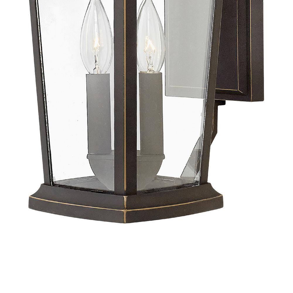 Oil Rubbed Bronze Outdoor Wall Lantern with Clear Glass