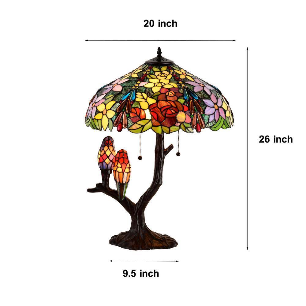 Tiffany-style Warehouse of Tiffany Sarah Camille Table Lamp