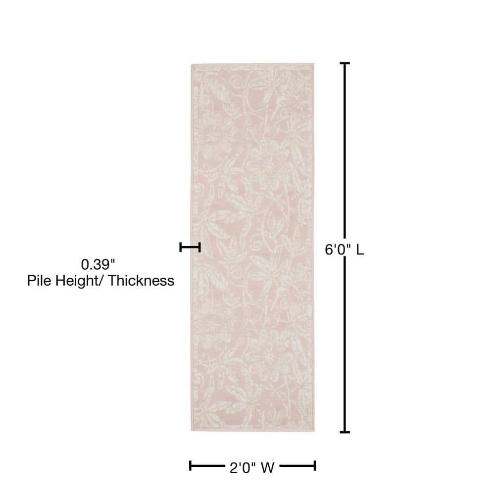 Nourison Whimsicle WHS05 Indoor only Area Rug - Pink 2' x 6'