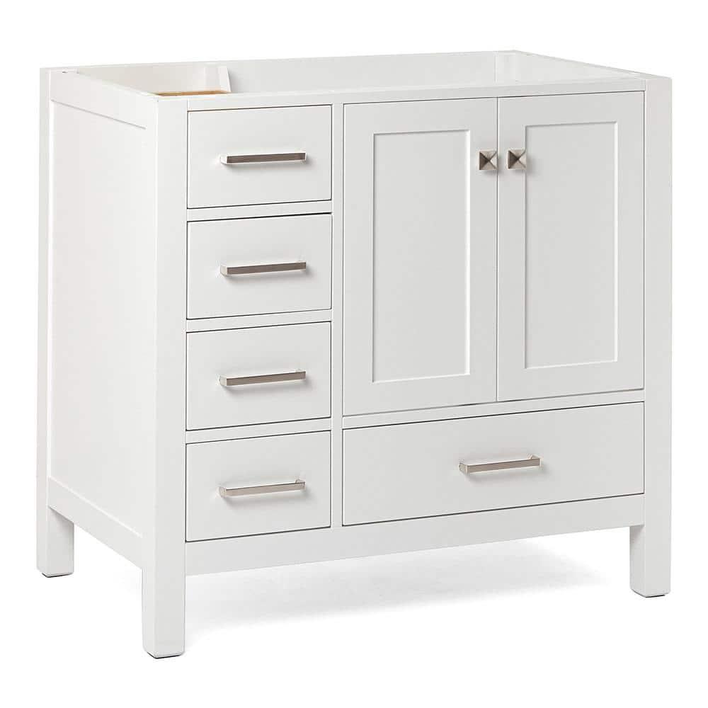 Ariel A037s-R-Bc Cambridge 36" Single Free Standing Wood Vanity Cabinet Only - White