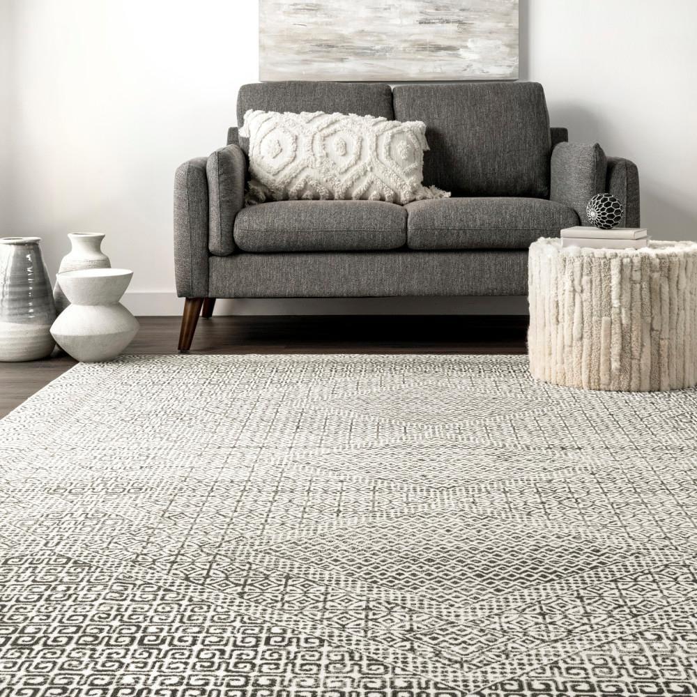 Nuloom Hart Medallion 2x3 Machine Washable Accent Indoor Area Rug for Living Room Bedroom Dining Room Entryway Kitchen, Grey/Ivory