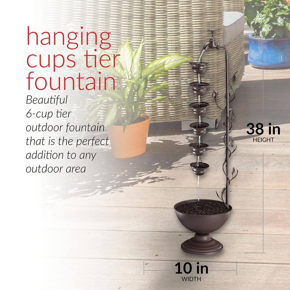Winston Porter Gertrude Metal Weather Resistant Floor Fountain