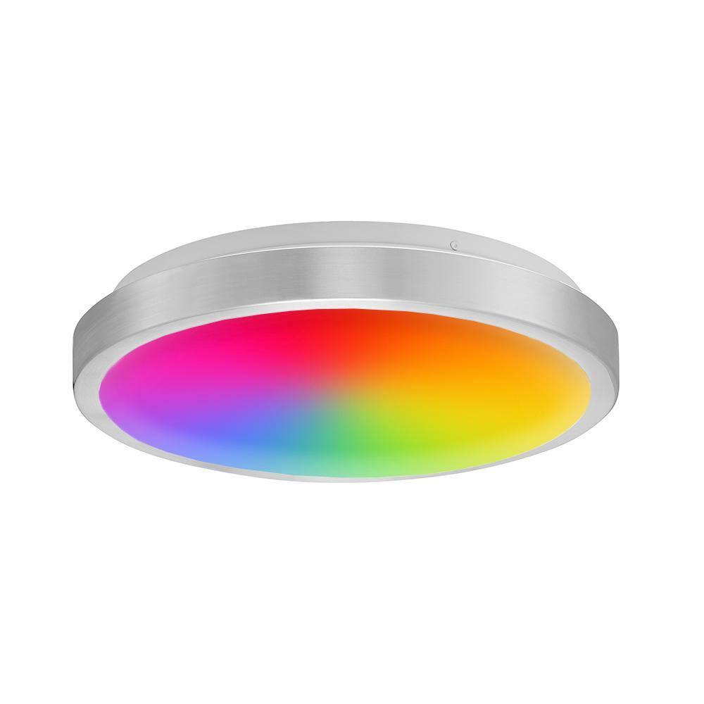 Luvoni by Maxxima 13 in. Smart WiFi LED Round Flush Mount Ceiling Light, Dimmable, CCT 2000K-5000K, 1500 Lumens
