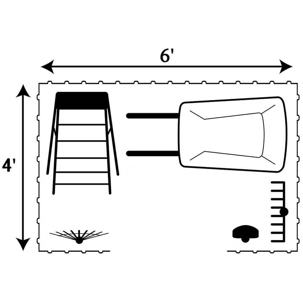 6 ft. W x 4 ft. D Steel Vertical Storage Shed