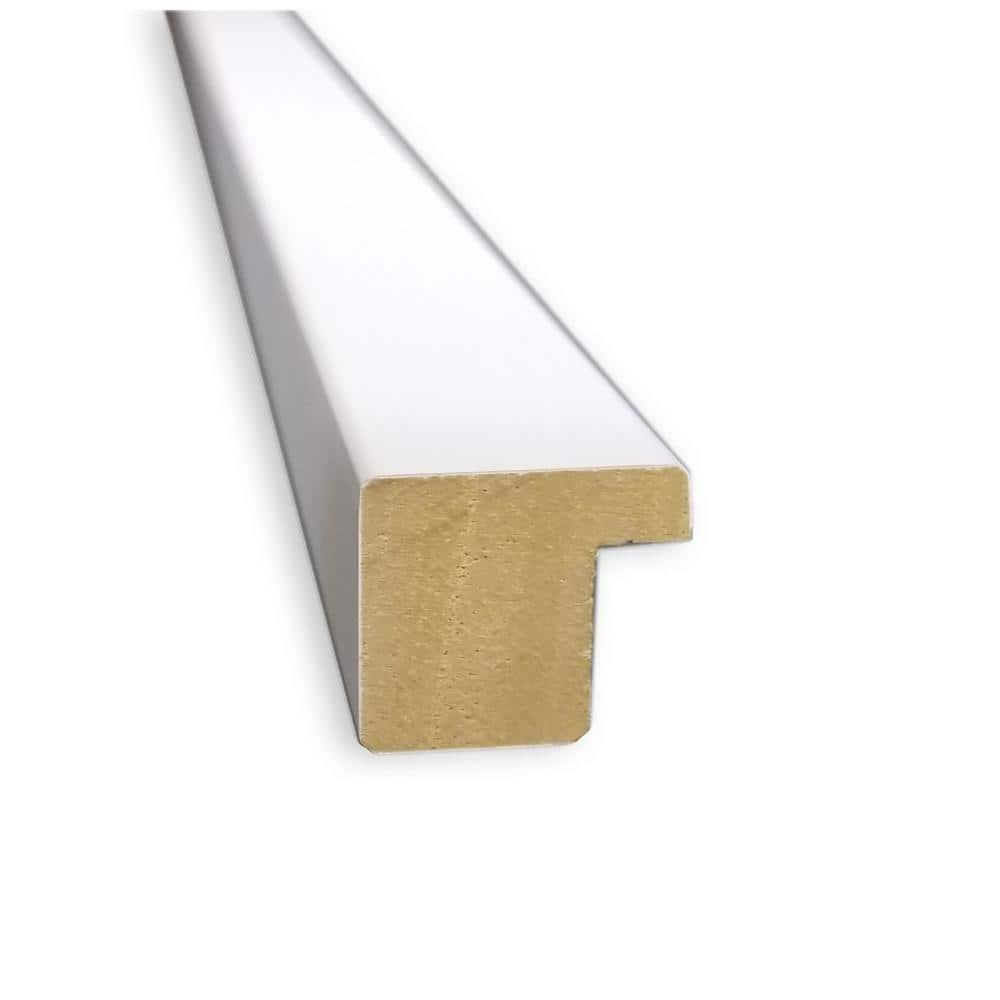 Amanti Art Beveled Wood Bathroom Wall Mirror - Svelte Frame Svelte White Outer Size: 17 x 21 in White