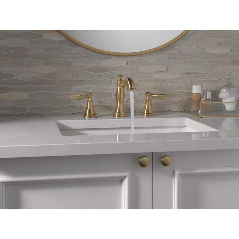 Cassidy Widespread Bathroom Faucet 3 Hole, 2-handle Bathroom Sink Faucet with Drain Assembly
