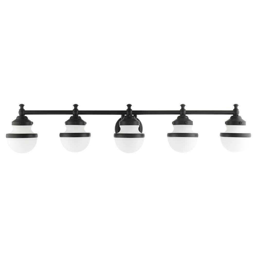 Livex Lighting Oldwick 5 - Light Vanity in  Black