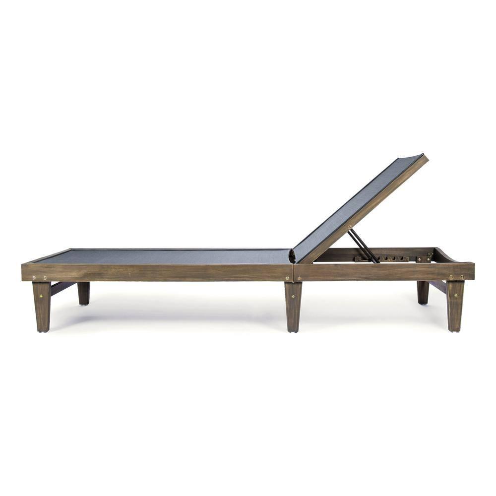 Gracie Oaks Outdoor Patio Chaise Lounge with Cushion